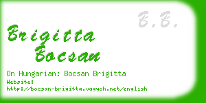 brigitta bocsan business card